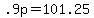 +.9p+=+101.25+