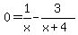 +0=1%2Fx-3%2F%28x%2B4%29+