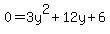 +0=3y%5E2%2B12y%2B6+