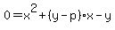 +0=x%5E2%2B%28y-p%29x-y