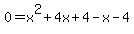 +0=x%5E2%2B4x%2B4-x-4+