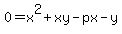 +0=x%5E2%2Bxy-px-y