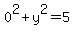 +0%5E2%2By%5E2=5