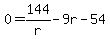 +0+=+144%2Fr+-+9r+-+54+