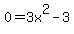 +0+=+3x%5E2-3+
