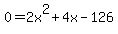 +0+=2x%5E2%2B4x-126