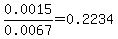 +0.0015%2F0.0067+=+0.2234