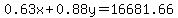 +0.63x%2B0.88y=16681.66+
