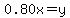 +0.80x=y