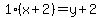 +1%28x%2B2%29=y%2B2