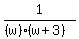 +1%2F%28%28w%29%28w%2B3%29%29+