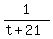 +1%2F%28+t+%2B+21%29+