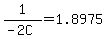 +1%2F%28-2C%29+=+1.8975+