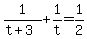 +1%2F%28t%2B3%29+%2B+1%2Ft+=+1%2F2+