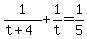 +1%2F%28t%2B4%29+%2B+1%2Ft+=+1%2F5+