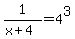 +1%2F%28x%2B4%29+=+4%5E3+