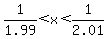 +1%2F1.99%3Cx%3C1%2F2.01+
