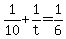 +1%2F10+%2B+1%2Ft+=+1%2F6+