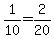 +1%2F10+=+2%2F20+