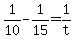 +1%2F10+-+1%2F15+=+1%2Ft+