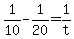+1%2F10+-+1%2F20+=+1%2Ft+