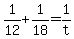 +1%2F12+%2B+1%2F18+=+1%2Ft+