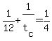 +1%2F12+%2B+1%2Ft%5Bc%5D+=+1%2F4+