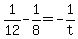 +1%2F12+-+1%2F8+=+-1%2Ft+