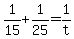 +1%2F15+%2B+1%2F25+=+1%2Ft+