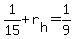 +1%2F15+%2B+r%5Bh%5D+=+1%2F9+