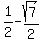 +1%2F2+-+sqrt%287%29%2F2
