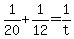 +1%2F20+%2B+1%2F12+=+1%2Ft+