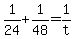 +1%2F24+%2B+1%2F48+=+1%2Ft+