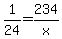 +1%2F24+=+234%2Fx+