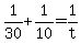 +1%2F30+%2B+1%2F10+=+1%2Ft+