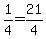 +1%2F4=21%2F4