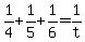 +1%2F4+%2B+1%2F5+%2B+1%2F6+=+1%2Ft+