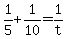 +1%2F5+%2B+1%2F10+=+1%2Ft+