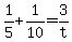 +1%2F5+%2B+1%2F10+=+3%2Ft+