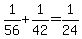 +1%2F56+%2B+1%2F42+=+1%2F24+