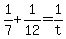 +1%2F7+%2B+1%2F12+=+1%2Ft+
