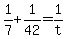 +1%2F7+%2B+1%2F42+=+1%2Ft+