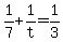 +1%2F7+%2B+1%2Ft+=+1%2F3+