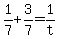 +1%2F7+%2B+3%2F7+=+1%2Ft+