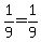 +1%2F9+=+1%2F9+