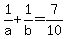 +1%2Fa+%2B+1%2Fb+=+7%2F10+