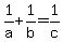 +1%2Fa+%2B+1%2Fb++=+1%2Fc+