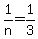 +1%2Fn+=+1%2F3+