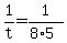 +1%2Ft+=+1%2F%28+8%2A5%29+