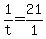 +1%2Ft+=+21%2F1+
